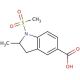 2-methyl-1-(methylsulfonyl)indoline-5-carboxylic acid - chemical structure image