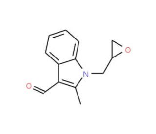2-Methyl-1-(oxiran-2-ylmethyl)-1H-indole-3-carbaldehyde - chemical structure image