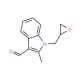 2-Methyl-1-(oxiran-2-ylmethyl)-1H-indole-3-carbaldehyde - chemical structure image