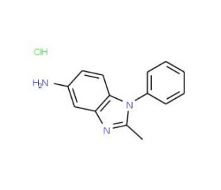 2-methyl-1-phenyl-1H-benzimidazol-5-amine hydrochloride (CAS 3018-68-6) - chemical structure image