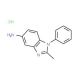 2-methyl-1-phenyl-1H-benzimidazol-5-amine hydrochloride (CAS 3018-68-6) - chemical structure image