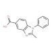 2-Methyl-1-phenyl-1H-benzoimidazole-5-carboxylic acid (CAS 92437-43-9) - chemical structure image