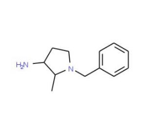 2-Methyl-1-(phenylmethyl)-3-pyrrolidinamine (CAS 70325-82-5) - chemical structure image