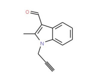 2-Methyl-1-prop-2-ynyl-1H-indole-3-carbaldehyde (CAS 842973-82-4) - chemical structure image