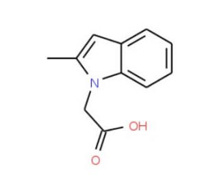(2-methyl-1H-indol-1-yl)acetic acid (CAS 86704-55-4) - chemical structure image
