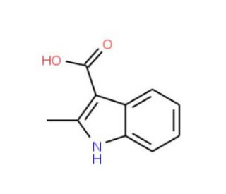 2-methyl-1H-indole-3-carboxylic acid (CAS 63176-44-3) - chemical structure image