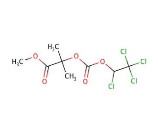 2-Methyl-2-[[(1,2,2,2-tetrachloroethoxy)carbonyl]oxy]propanoic Acid Methyl Ester (CAS 160651-93-4) - chemical structure image