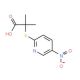2-Methyl-2-[(5-nitro-2-pyridinyl)sulfanyl]-propanoic acid - chemical structure image