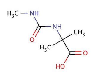 2-methyl-2-[(methylcarbamoyl)amino]propanoic acid - chemical structure image
