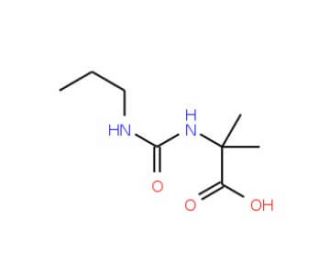 2-methyl-2-[(propylcarbamoyl)amino]propanoic acid - chemical structure image