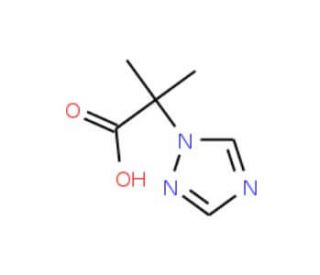 2-Methyl-2-(1H-1,2,4-triazol-1-yl)propanoic acid (CAS 303148-48-3) - chemical structure image