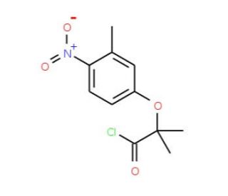 2-methyl-2-(3-methyl-4-nitrophenoxy)propanoyl chloride - chemical structure image