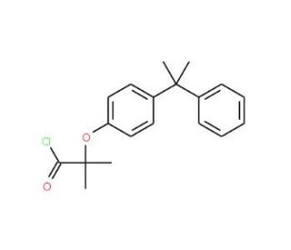 2-methyl-2-[4-(1-methyl-1-phenylethyl)phenoxy]propanoyl chloride - chemical structure image