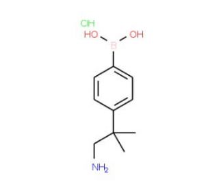 2-Methyl-2-(4-boronophenyl)propylamine, HCl (CAS 957120-45-5) - chemical structure image