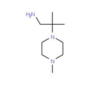 2-methyl-2-(4-methylpiperazin-1-yl)propan-1-amine (CAS 21404-92-2) - chemical structure image