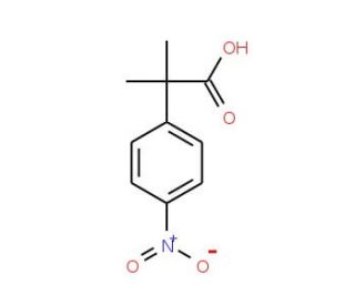 2-Methyl-2-(4-nitrophenyl)-propionic acid (CAS 42206-47-3) - chemical structure image