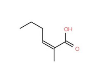 2-Methyl-2-hexenoic acid (CAS 28897-58-7) - chemical structure image