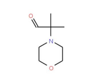2-Methyl-2-morpholinopropanal (CAS 16042-91-4) - chemical structure image