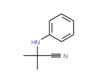 2-Methyl-2-phenylamino-propionitrile (CAS 2182-38-9) - chemical structure image
