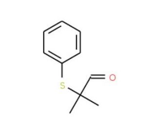 2-Methyl-2-(phenylthio)propanal (CAS 63996-66-7) - chemical structure image