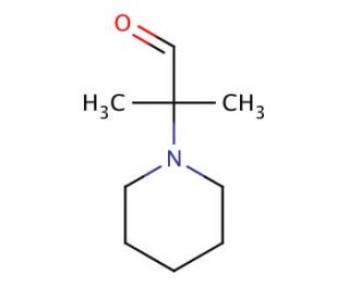 2-methyl-2-piperidin-1-ylpropanal (CAS 16042-93-6) - chemical structure image