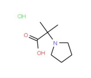 2-Methyl-2-pyrrolidin-1-ylpropanoic acid hydrochloride - chemical structure image