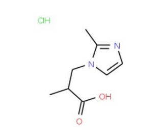 2-methyl-3-(2-methyl-1H-imidazol-1-yl)propanoic acid hydrochloride - chemical structure image