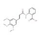 2-{Methyl-[3-(3,4,5-trimethoxy-phenyl)-acryloyl]-amino}-benzoic acid - chemical structure image