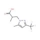 2-Methyl-3-(5-methyl-3-trifluoromethyl-pyrazol-1-yl)-propionic acid - chemical structure image
