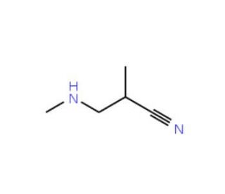 2-methyl-3-(methylamino)propanenitrile (CAS 50840-30-7) - chemical structure image