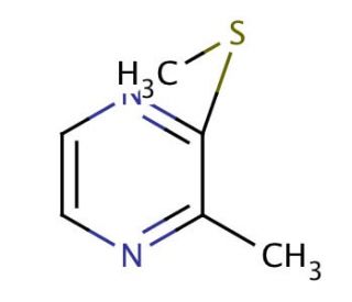 2-Methyl-3-(methylthio)pyrazine (CAS 2882-20-4) - chemical structure image