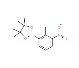 2-Methyl-3-nitrophenylboronic acid, pinacol ester (CAS 910235-64-2) - chemical structure image