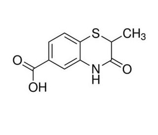 2-methyl-3-oxo-3,4-dihydro-2H-1,4-benzothiazine-6-carboxylic acid (CAS 272437-85-1) - chemical structure image