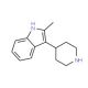 2-methyl-3-(piperidin-4-yl)-1H-indole (CAS 65347-61-7) - chemical structure image