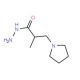 2-methyl-3-pyrrolidin-1-ylpropanohydrazide - chemical structure image