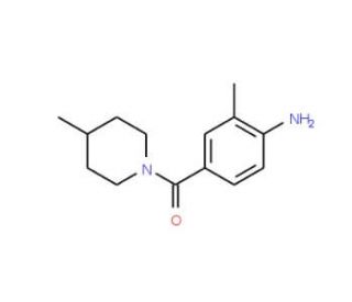 2-methyl-4-[(4-methylpiperidin-1-yl)carbonyl]aniline - chemical structure image