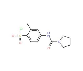 2-Methyl-4-[(pyrrolidine-1-carbonyl)-amino]-benzenesulfonyl chloride - chemical structure image