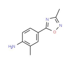 2-methyl-4-(3-methyl-1,2,4-oxadiazol-5-yl)aniline - chemical structure image
