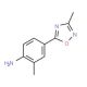 2-methyl-4-(3-methyl-1,2,4-oxadiazol-5-yl)aniline - chemical structure image