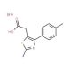[2-methyl-4-(4-methylphenyl)-1,3-thiazol-5-yl]acetic acid hydrobromide - chemical structure image