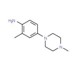 2-methyl-4-(4-methylpiperazin-1-yl)aniline (CAS 16154-71-5) - chemical structure image