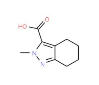 2-Methyl-4,5,6,7-tetrahydro-2H-indazole-3-carboxylic acid (CAS 32287-00-6) - chemical structure image
