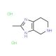 2-Methyl-4,5,6,7-tetrahydro-3H-imidazo[4,5-c]pyridine dihydrochloride (CAS 485402-39-9) - chemical structure image