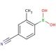 2-Methyl-4-cyanophenylboronic acid (CAS 313546-18-8) - chemical structure image
