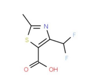 2-Methyl-4-(difluoromethyl)-1,3-thiazole-5-carboxylic acid (CAS 891487-47-1) - chemical structure image