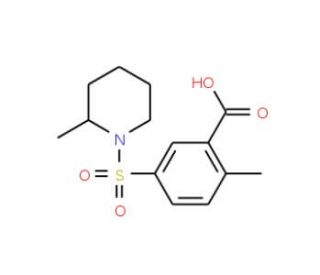 2-methyl-5-[(2-methylpiperidin-1-yl)sulfonyl]benzoic acid - chemical structure image
