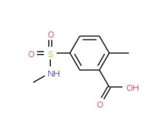2-methyl-5-[(methylamino)sulfonyl]benzoic acid (CAS 926249-52-7) - chemical structure image