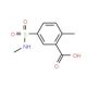2-methyl-5-[(methylamino)sulfonyl]benzoic acid (CAS 926249-52-7) - chemical structure image