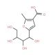 2-methyl-5-(1,2,3,4-tetrahydroxybutyl)-3-furoic acid (CAS 014048-58-9) - chemical structure image