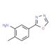 2-methyl-5-(1,3,4-oxadiazol-2-yl)aniline - chemical structure image